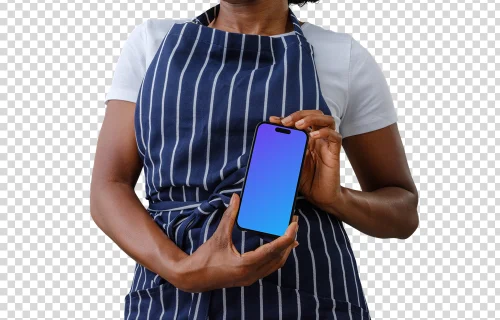 Chef's creations spotlighted with iPhone mockup