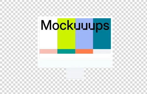 Clay iMac 24“ Mockup - Front