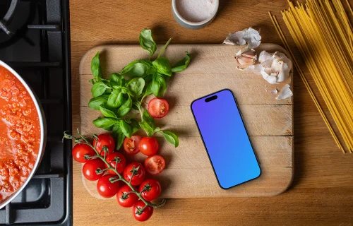 Cooking related iPhone mockup
