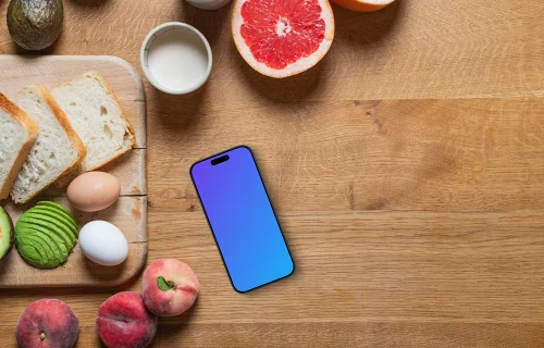 Cooking themed iPhone mockup