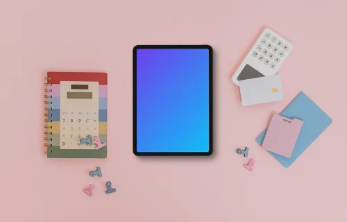E-Commerce demonstrating tablet mockup