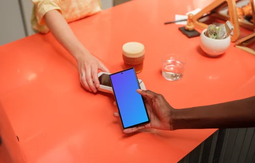 Entrepreneur paying with the Google Pixel