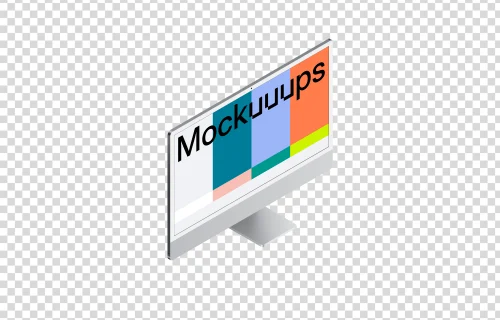iMac 24“ Mockup - Isometric Left