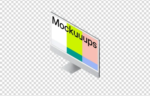 iMac 24“ Mockup - Isometric Right