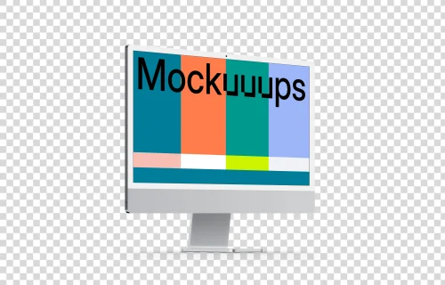 iMac 24“ Mockup - Perspective Left (Floor Shadow)