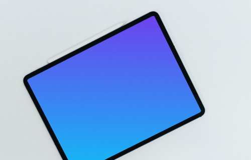 iPad Air with headphones