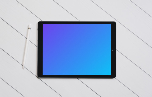 iPad Mini mockup with pencil