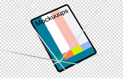 iPad Pro 11-inch mockup with transparent background