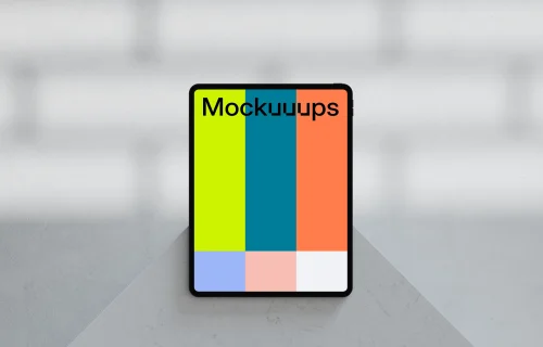 iPad Pro Mockup placed on marble surface