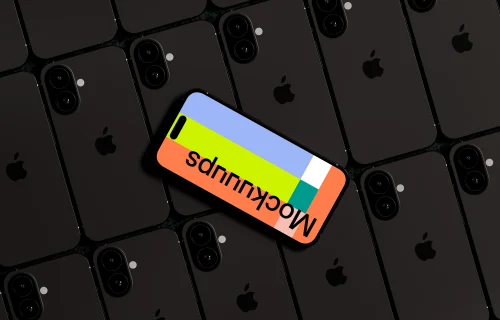 iPhone 16 mockup with sleek black design