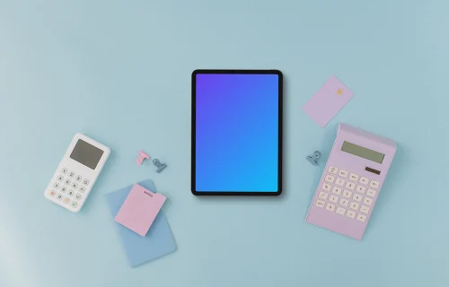 iPhone and payment terminal mockup