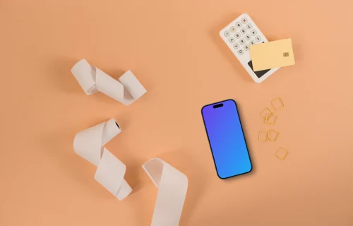 iPhone mockup themed in e-commerce