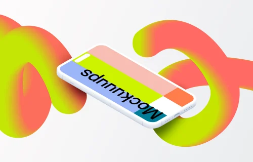 Isometric Clay Smartphone Mockup