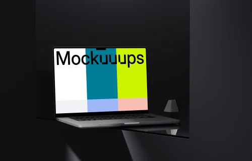MacBook Pro 16" mockup with sleek modern decor