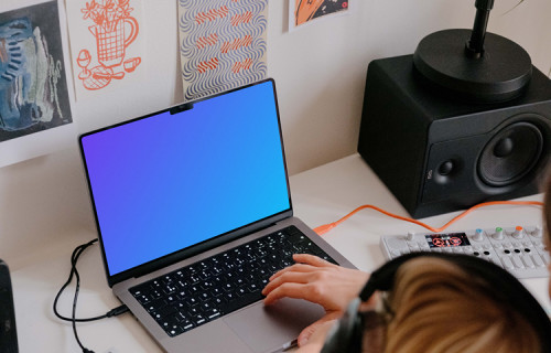MacBook Pro Music Mockup