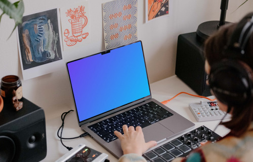 MacBook Pro Podcast Mockup