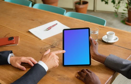 Office setting with the iPad Air mockup