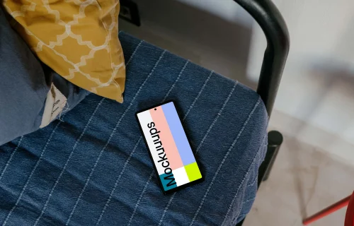 Pixel 6 mockup on a chair