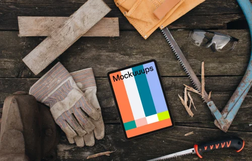 Professional workplace with iPad