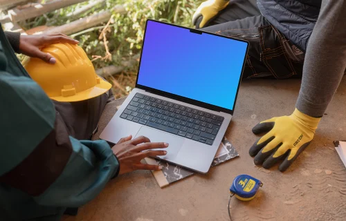 Redefining construction visualization using MacBook Pro mockup