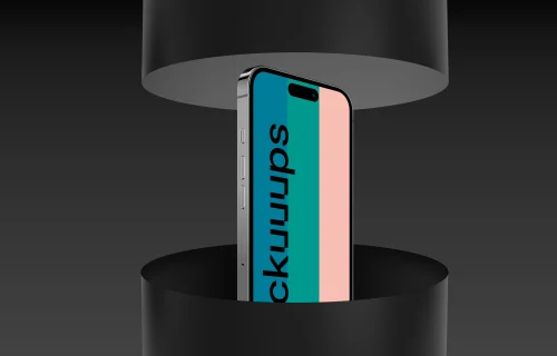 Smartphone Mockup and Abstract Tube