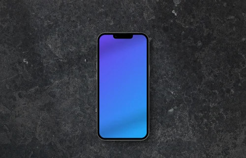 Smartphone mockup on the dark background