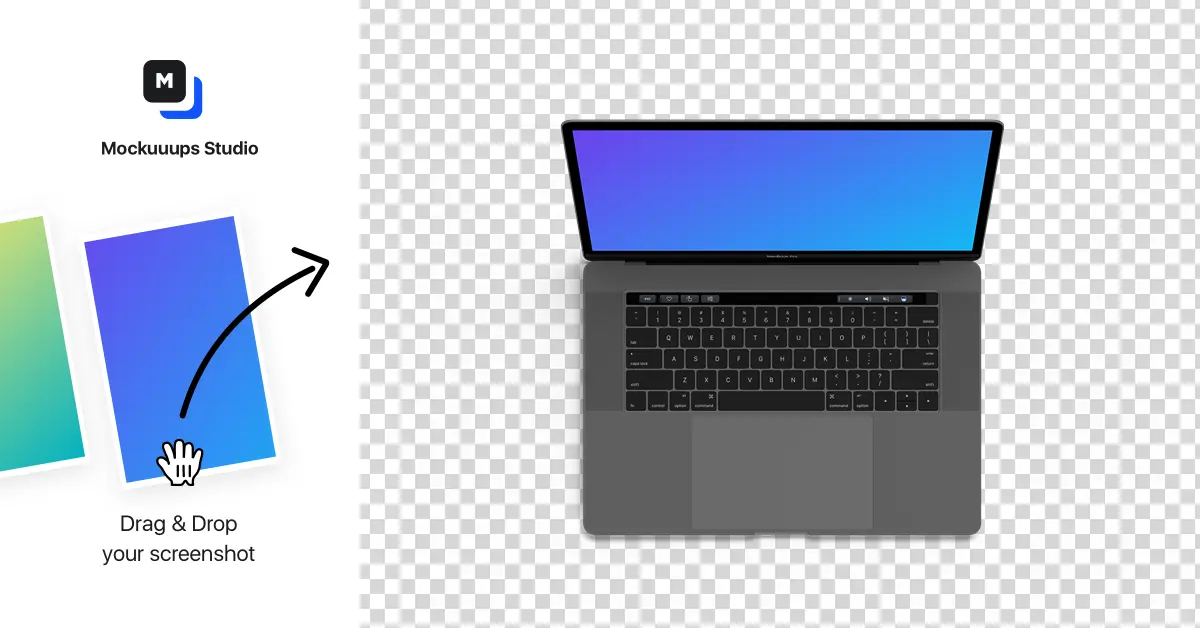 Download Top view mockup of Macbook Pro - Mockuuups Studio