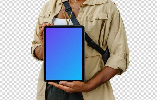 Tourist styled iPad mockup