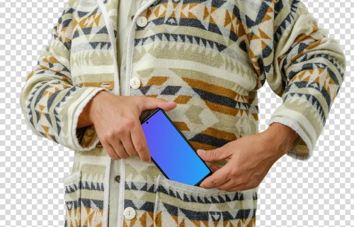 Tourist with a Google Pixel mockup