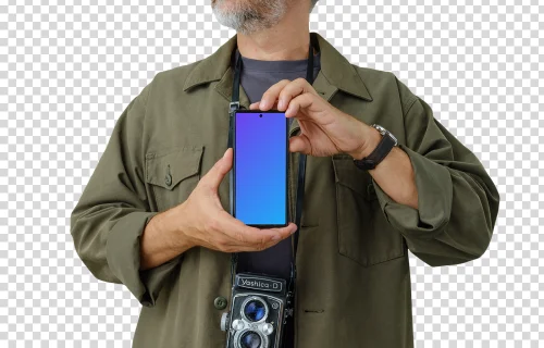 Tourist's visual diary with Google Pixel mockup