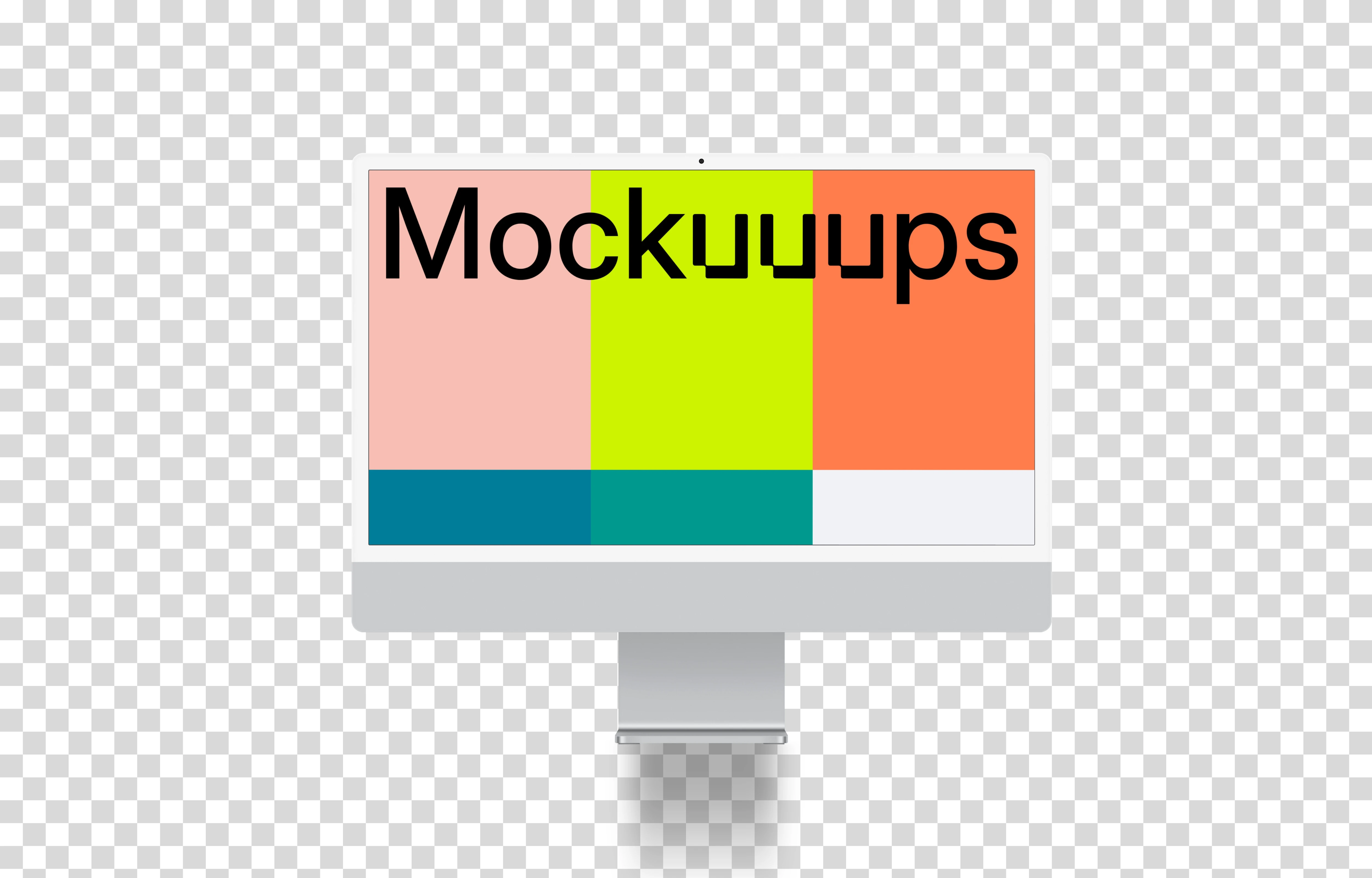 iMac 24“ Mockup - Front (Floating Shadow)