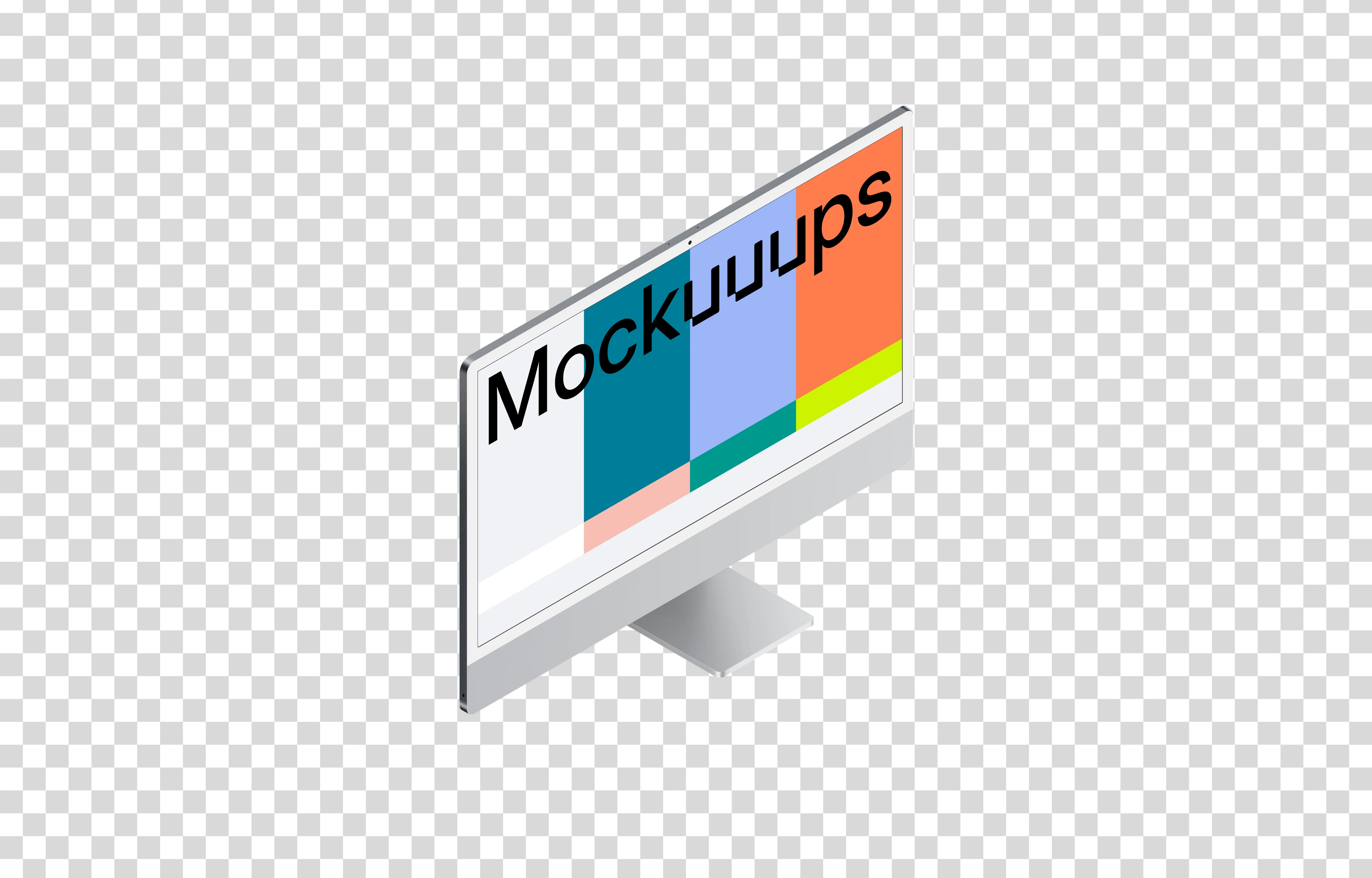 iMac 24“ Mockup - Isometric Left