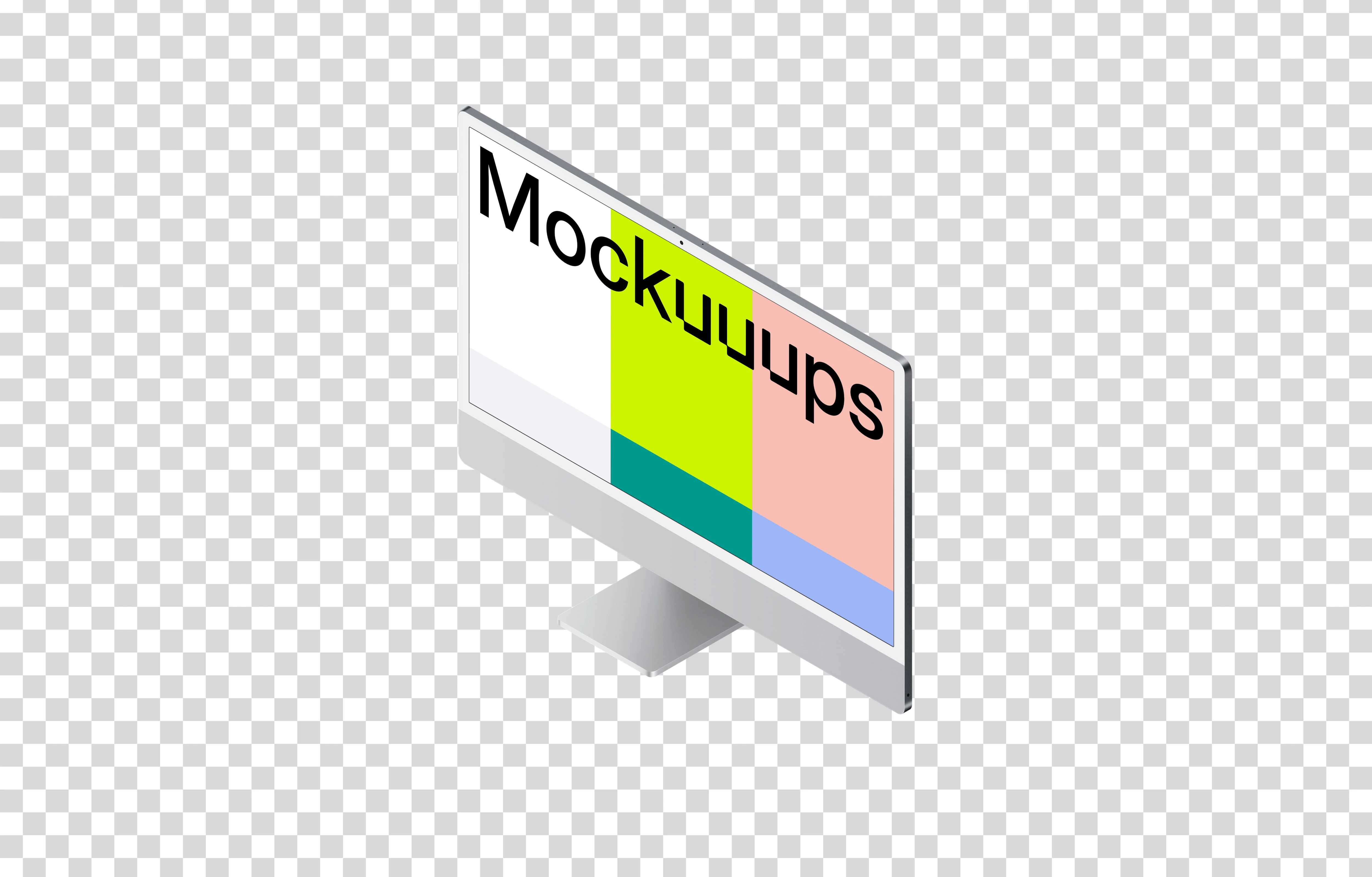 iMac 24“ Mockup - Isometric Right