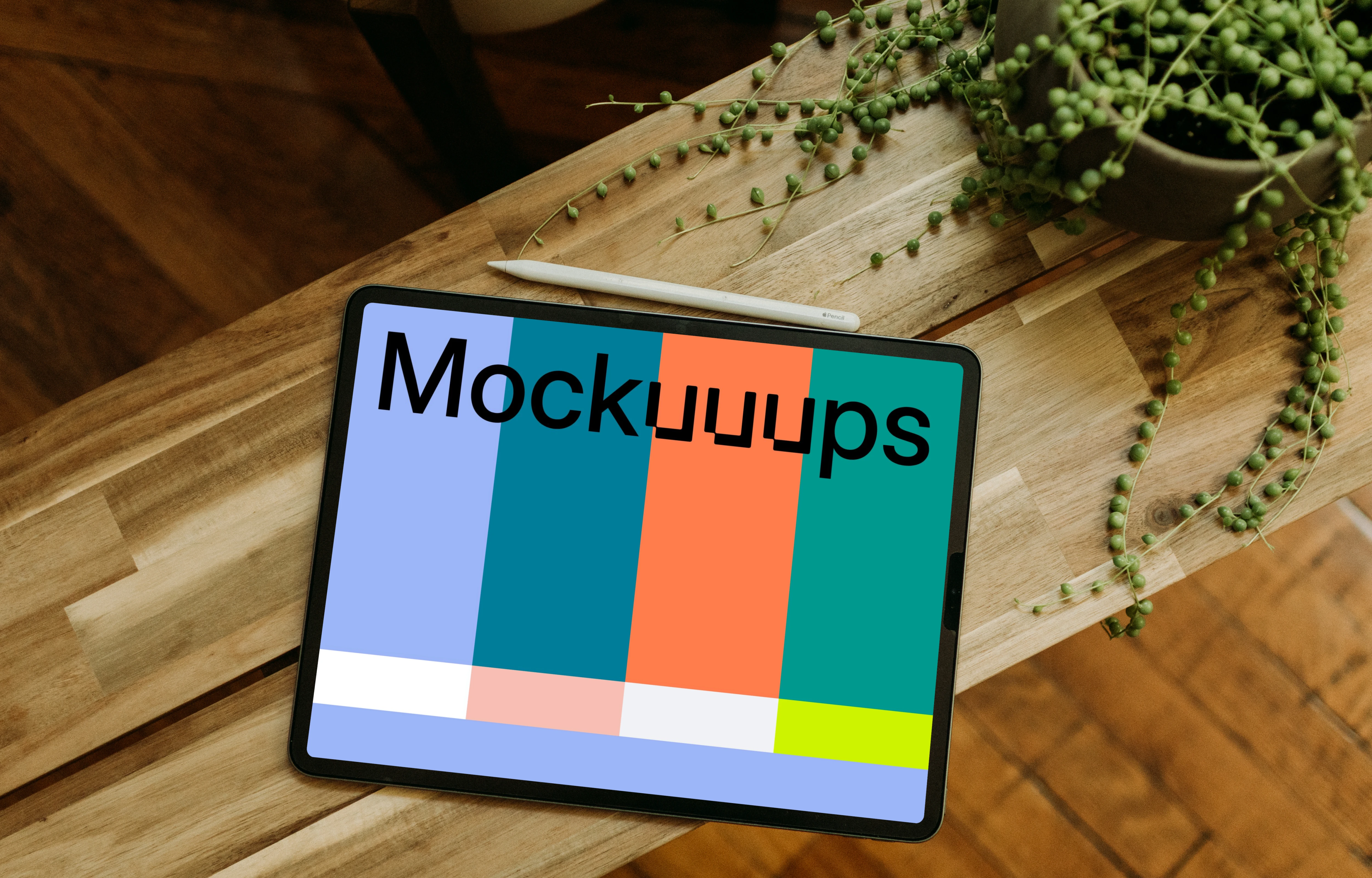 iPad mockup with pen
