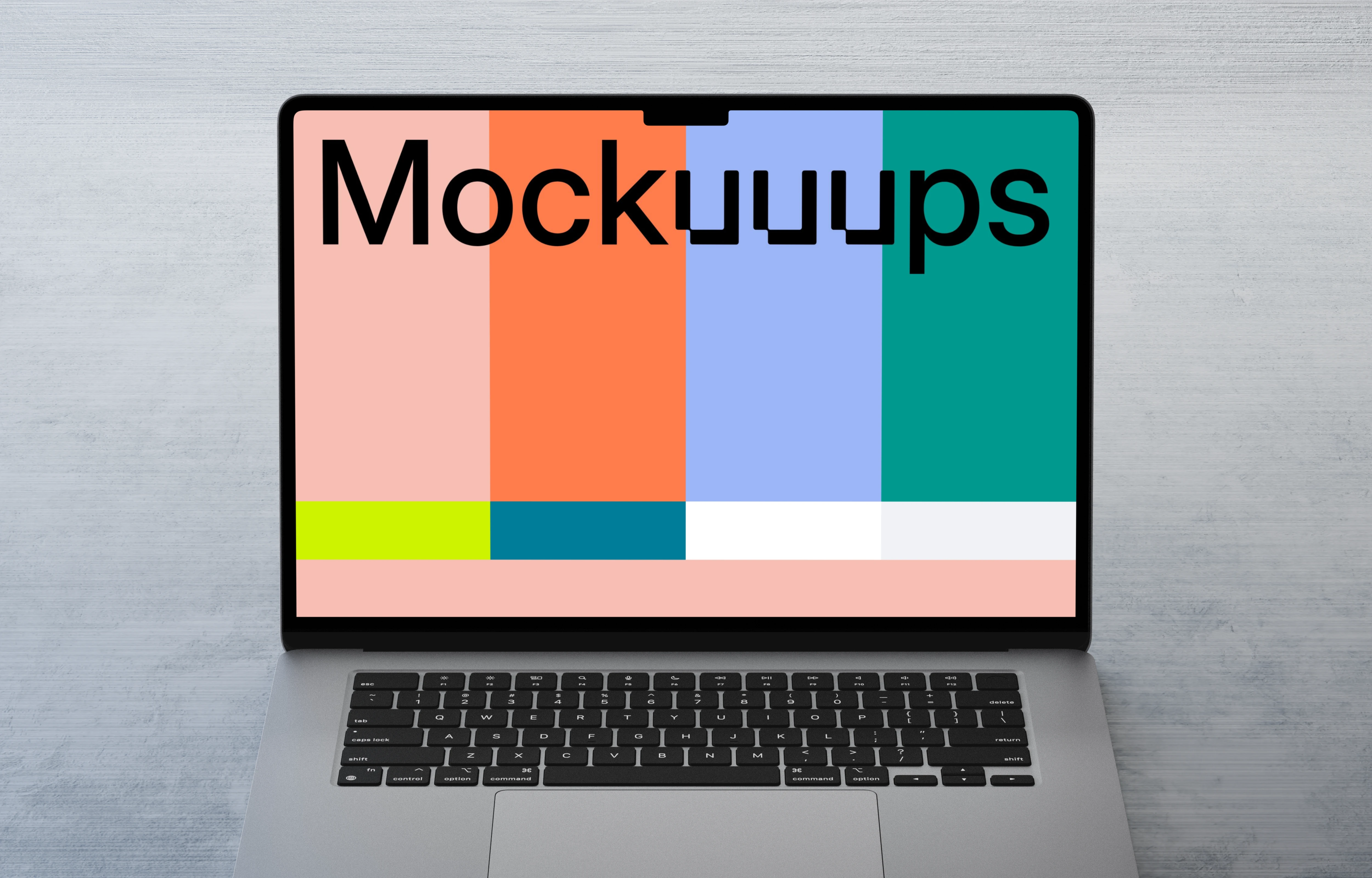MacBook Air mockup on a minimalist surface