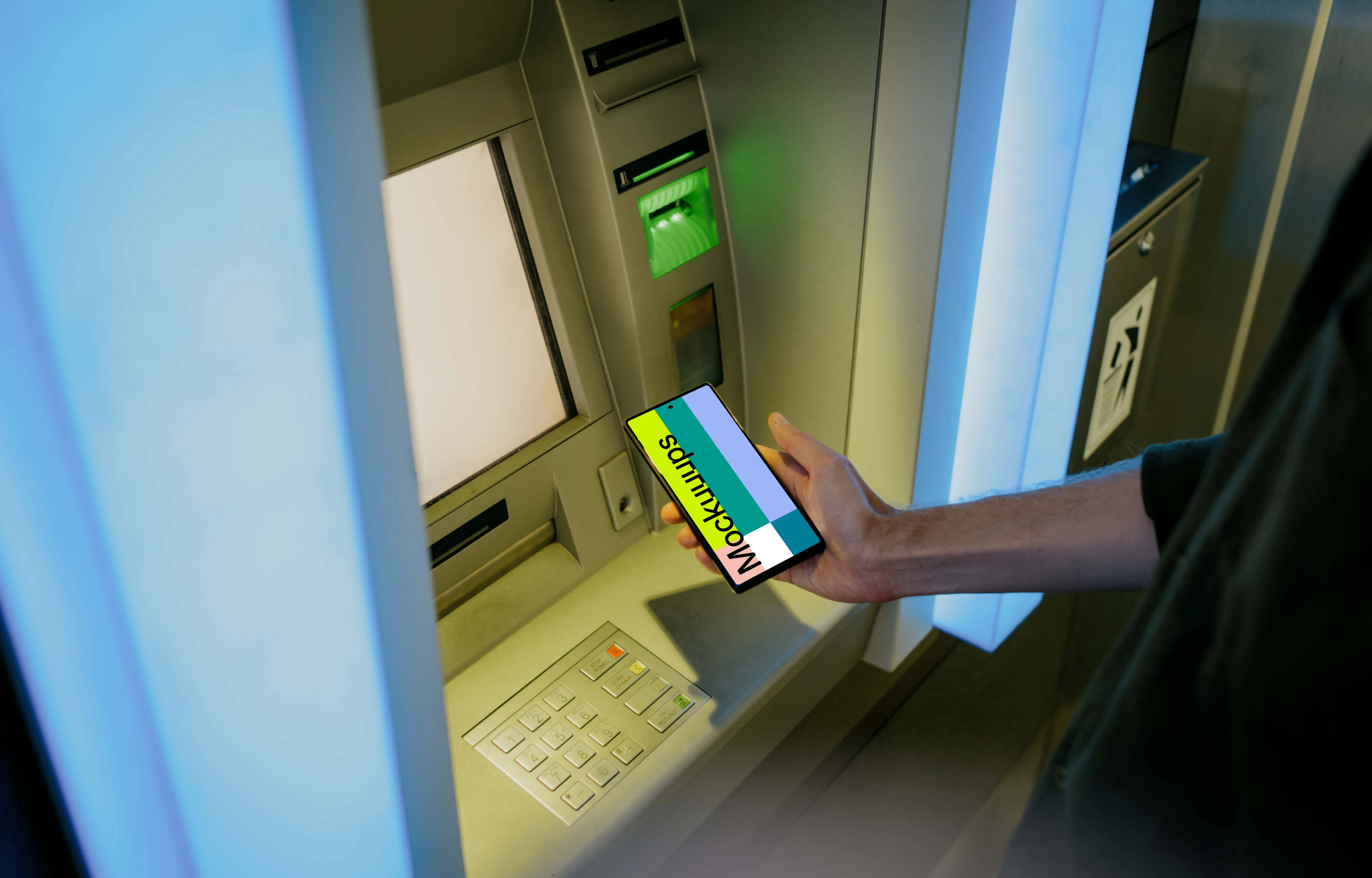 ATM and Google Pixel 6 mockup