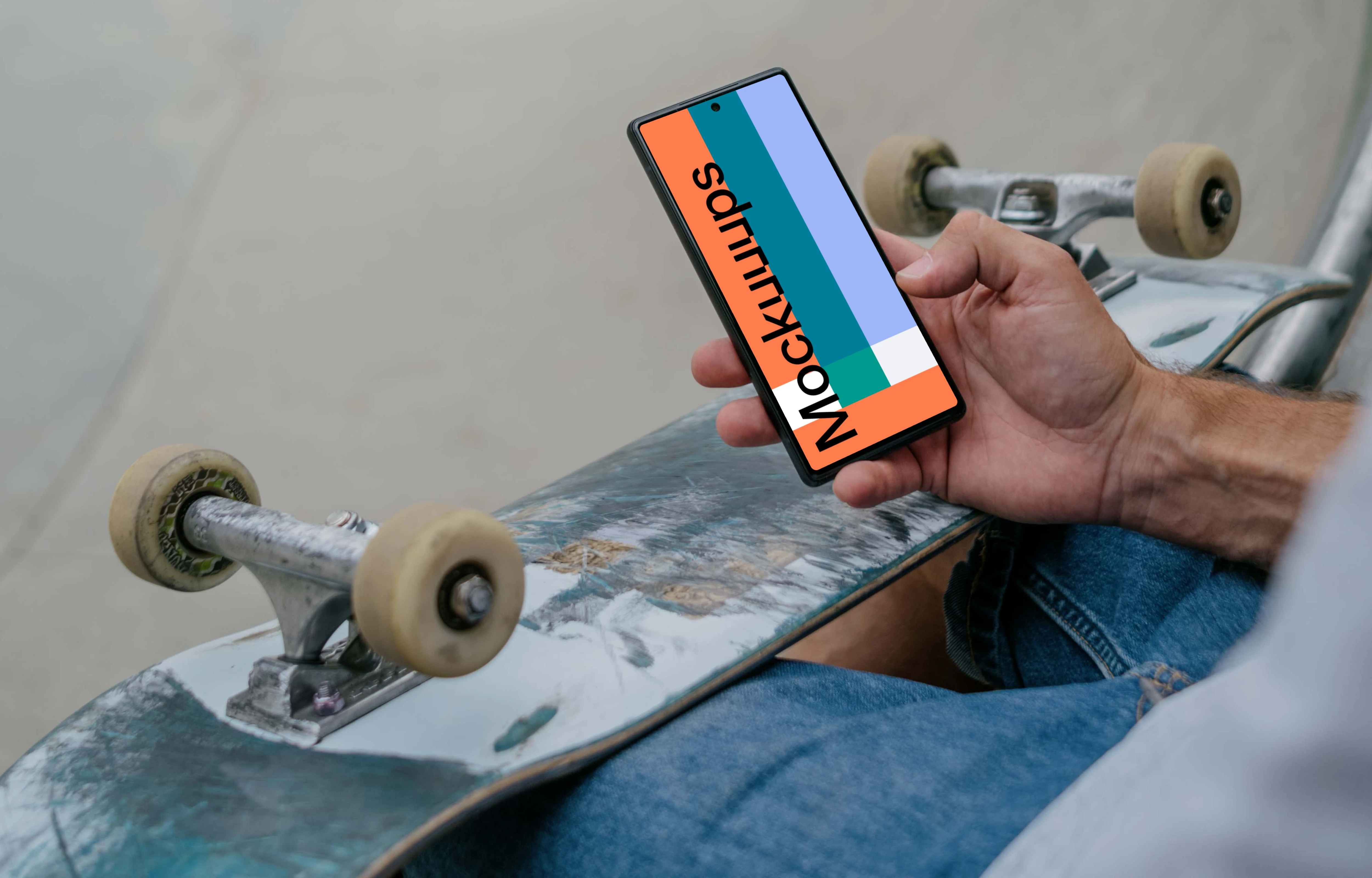 Man hand scrolling on a Google Pixel 6 mockup