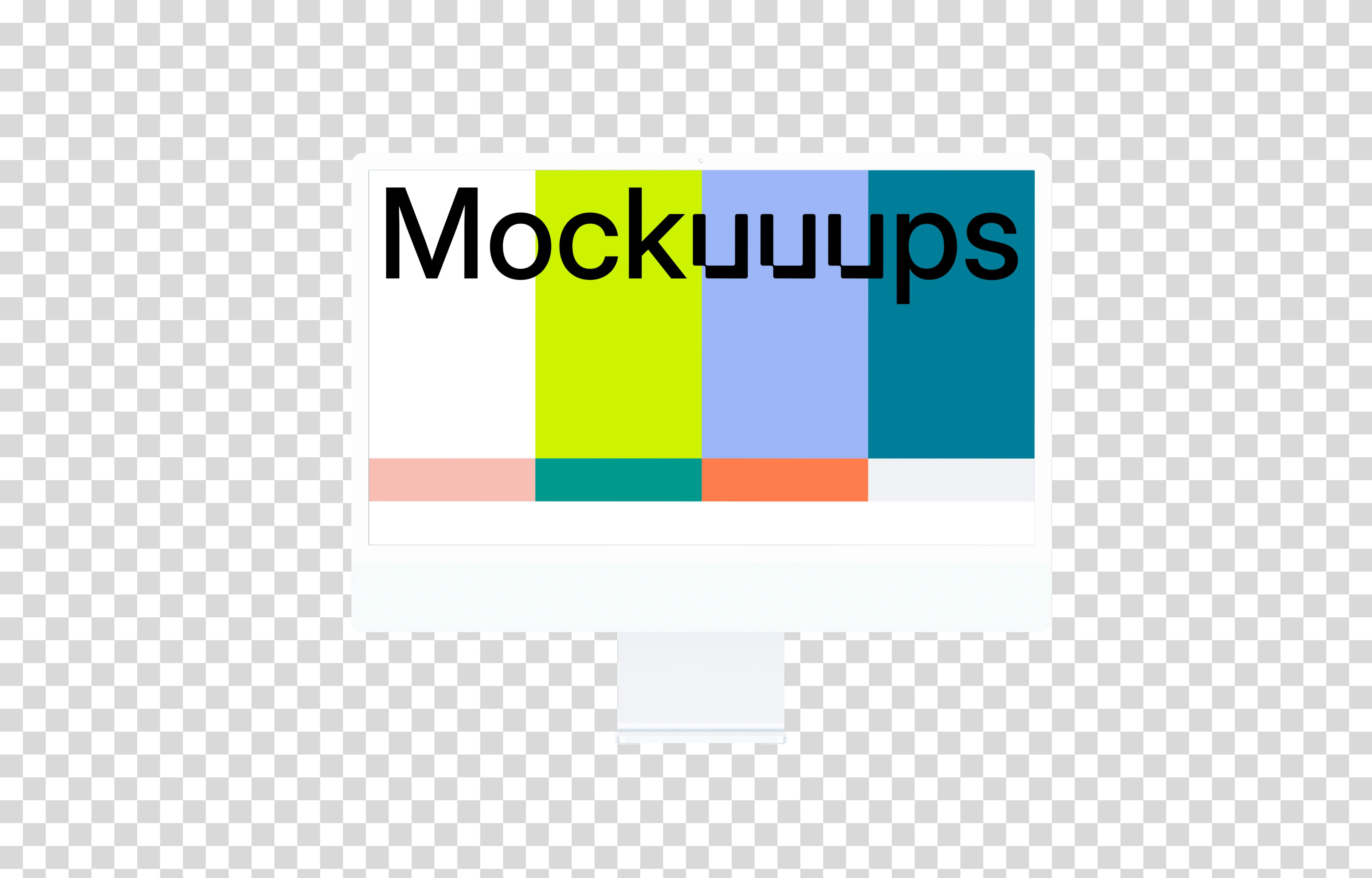 Clay iMac 24“ Mockup - Front