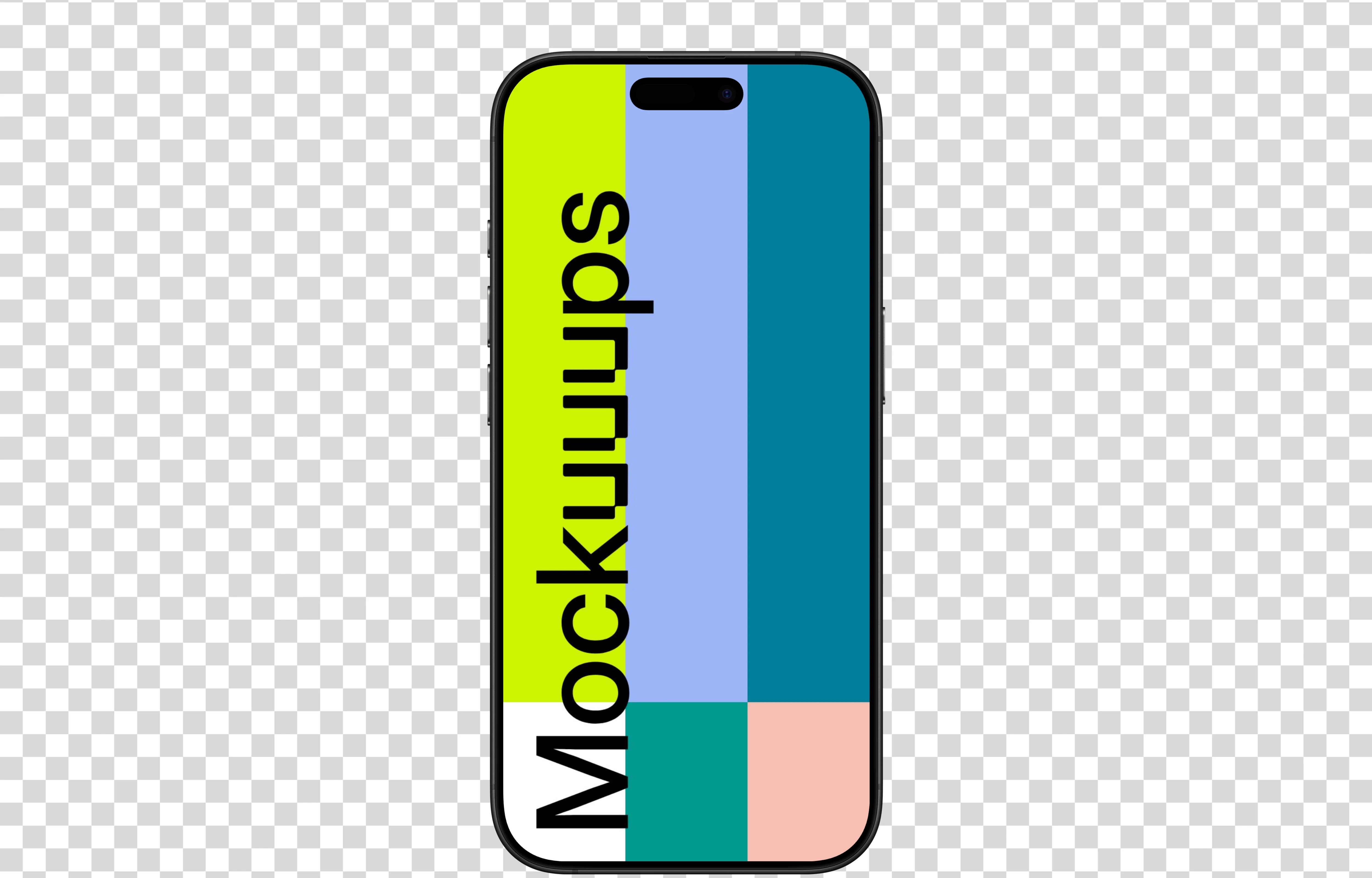 Transparent iPhone 16 Pro Mockup (Titanium Black)