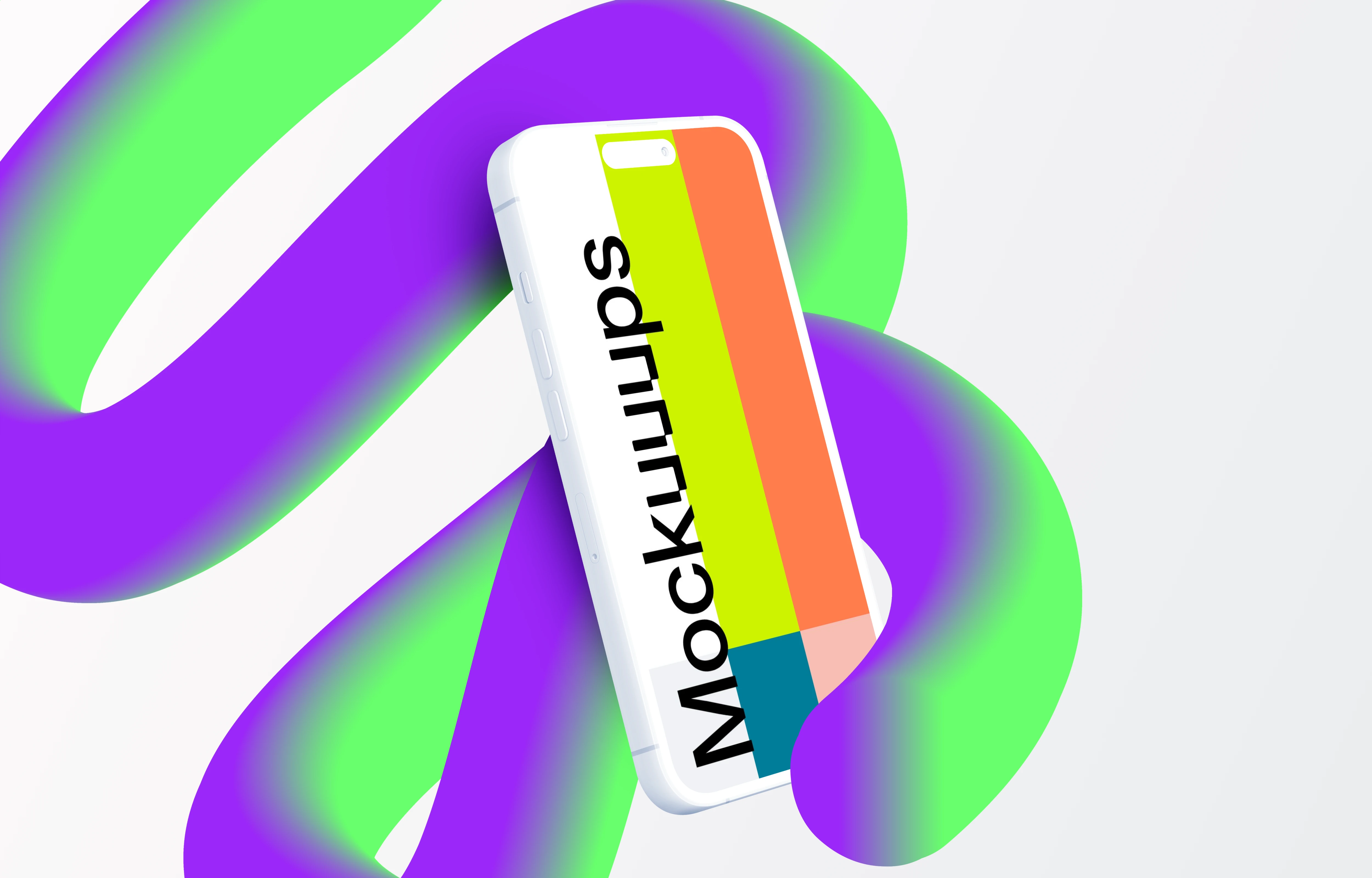 Floating Clay Smartphone Mockup