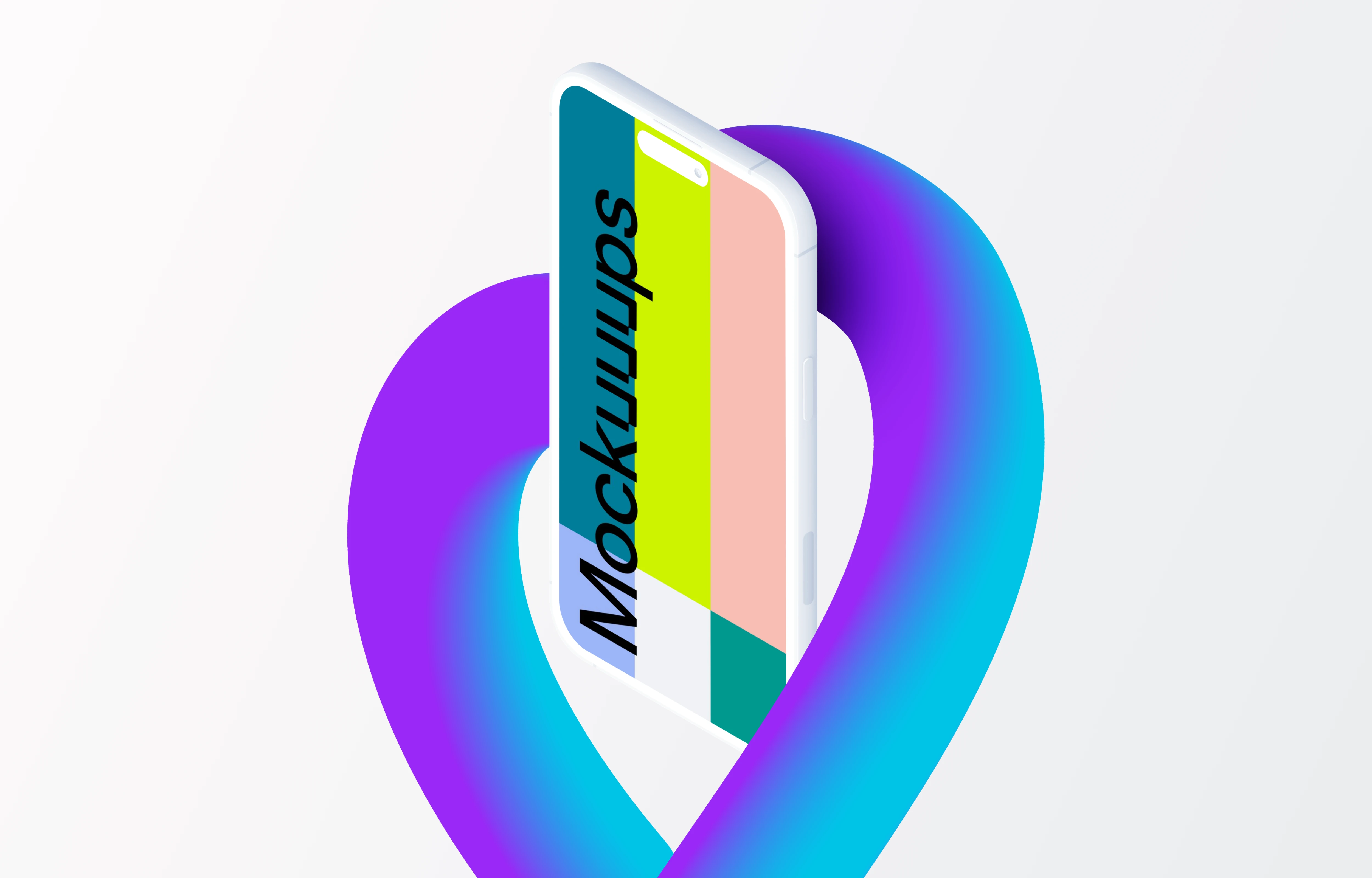 Flying Isometric Clay Smartphone