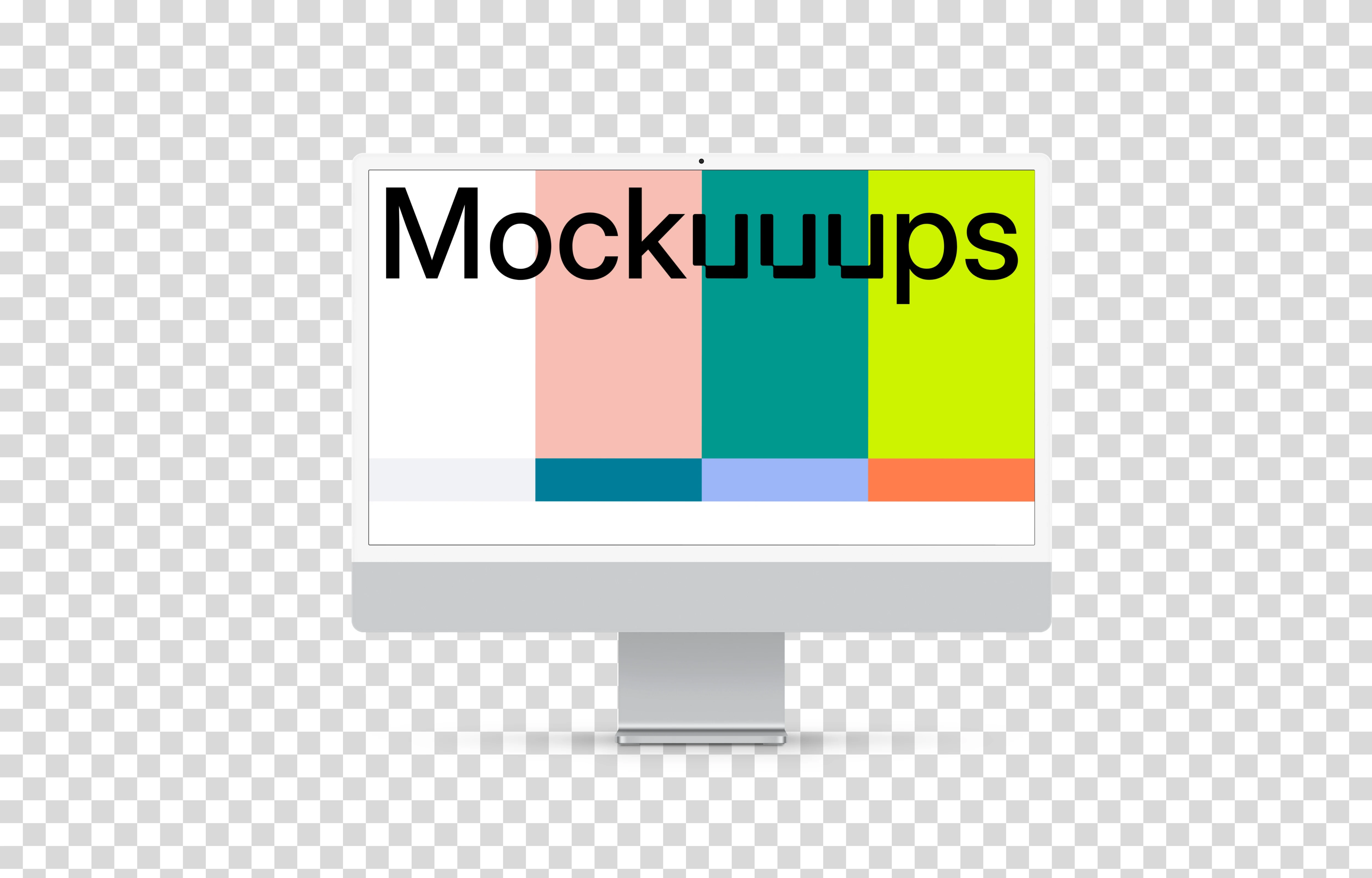 iMac 24“ Mockup - Front (Floor Shadow)