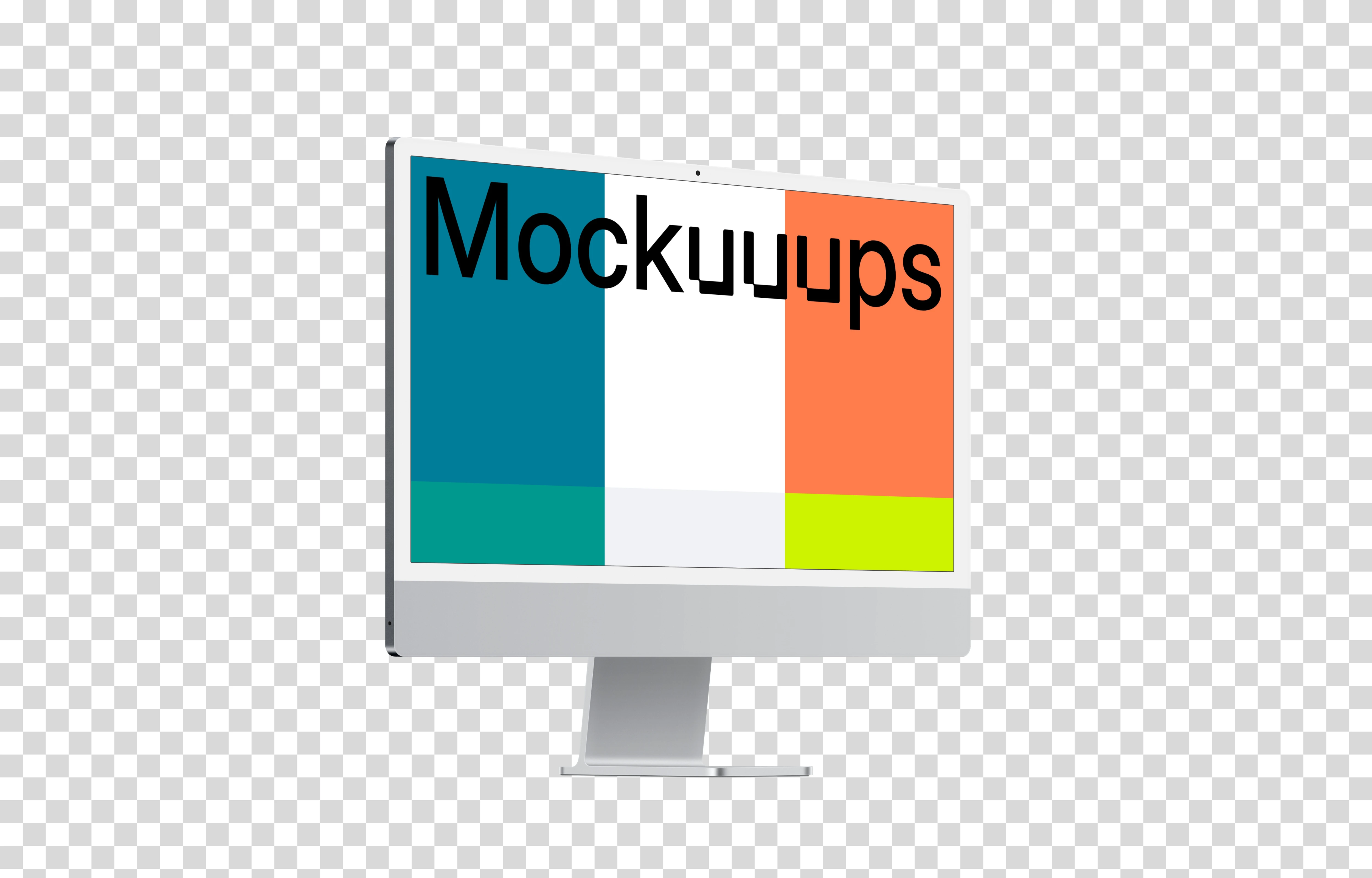 iMac 24“ Mockup - Perspective Left