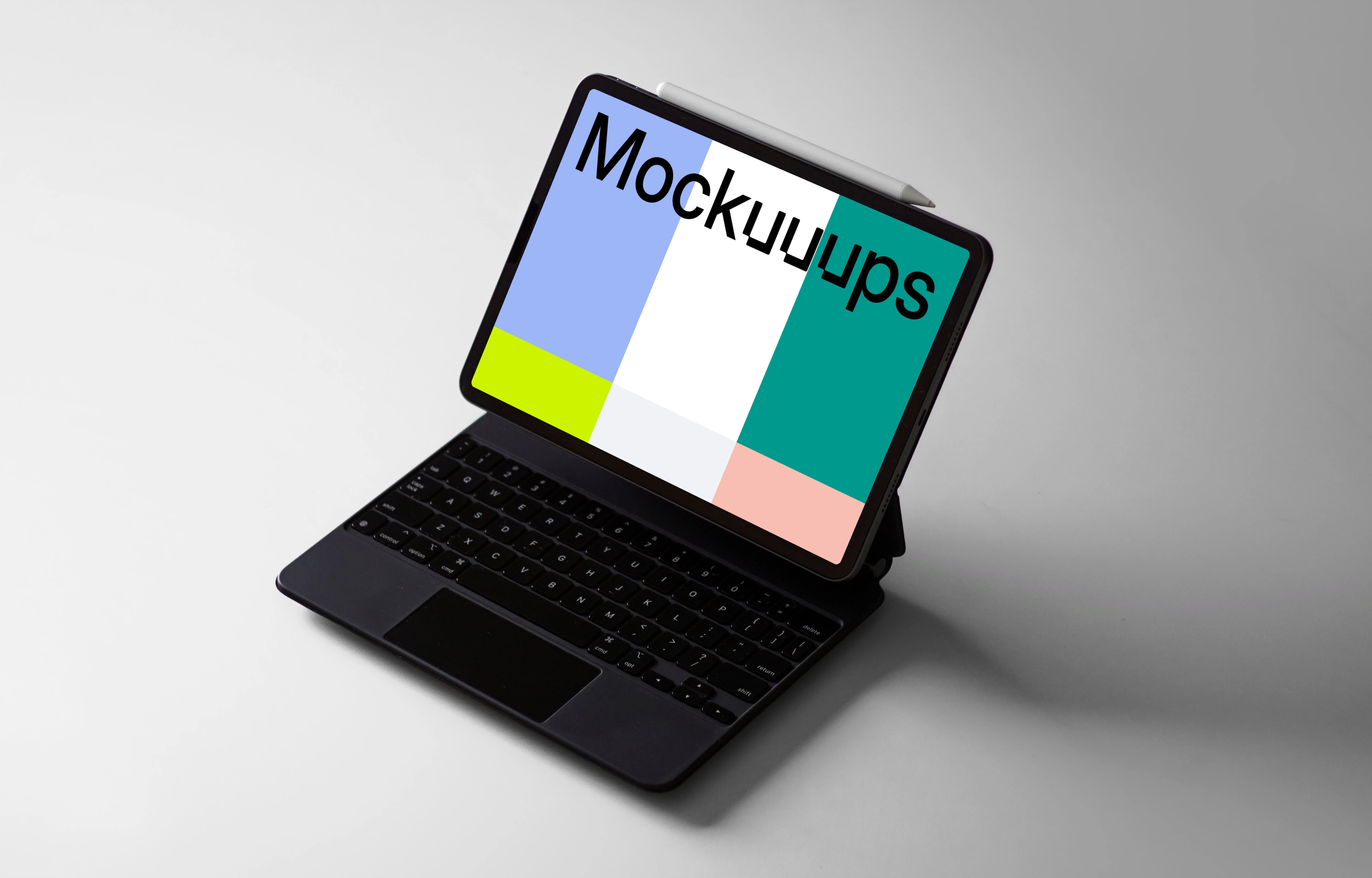 iPad Air mockup with a keyboard