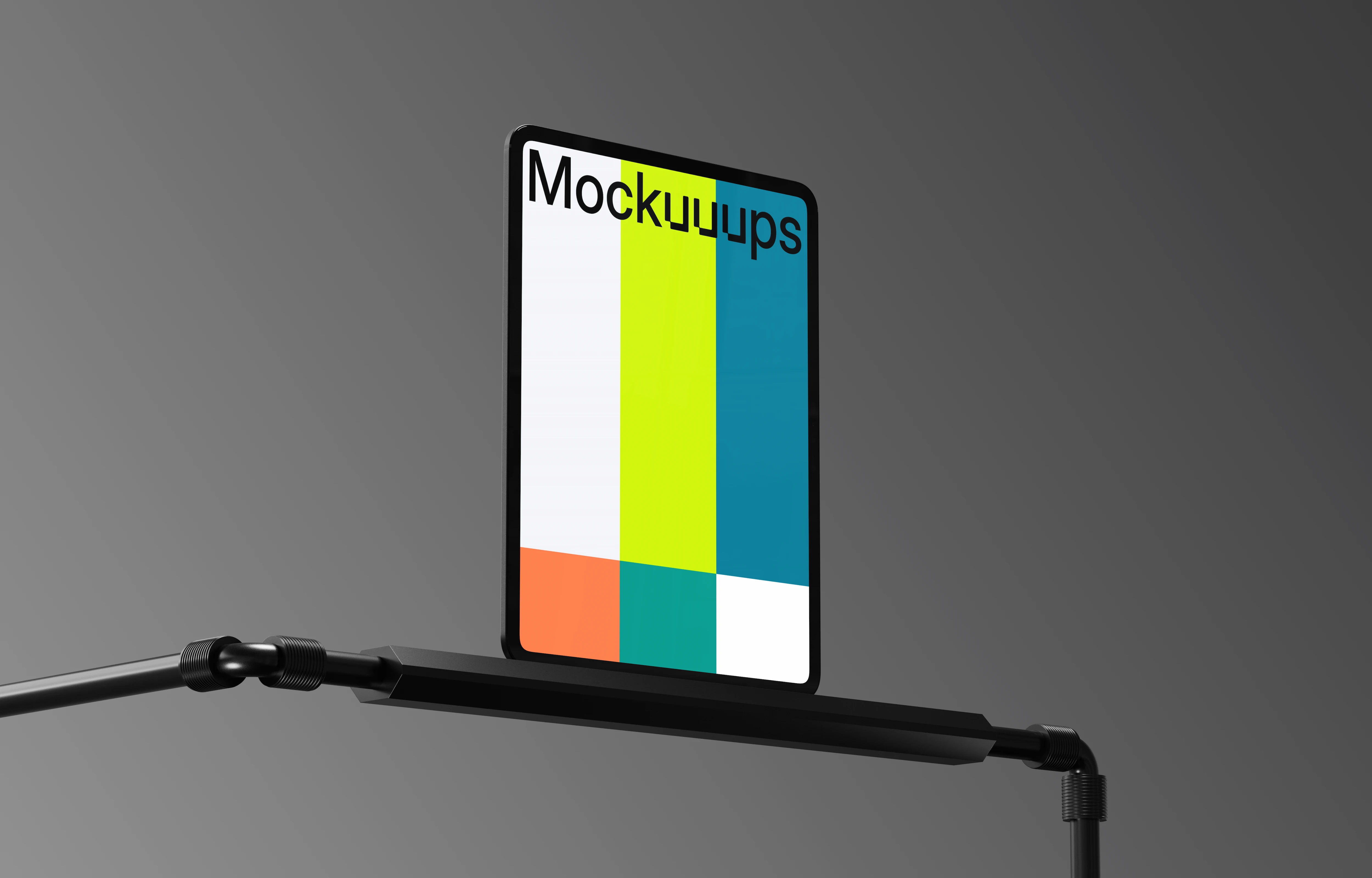 iPad Pro 13-inch mockup on a studio stand