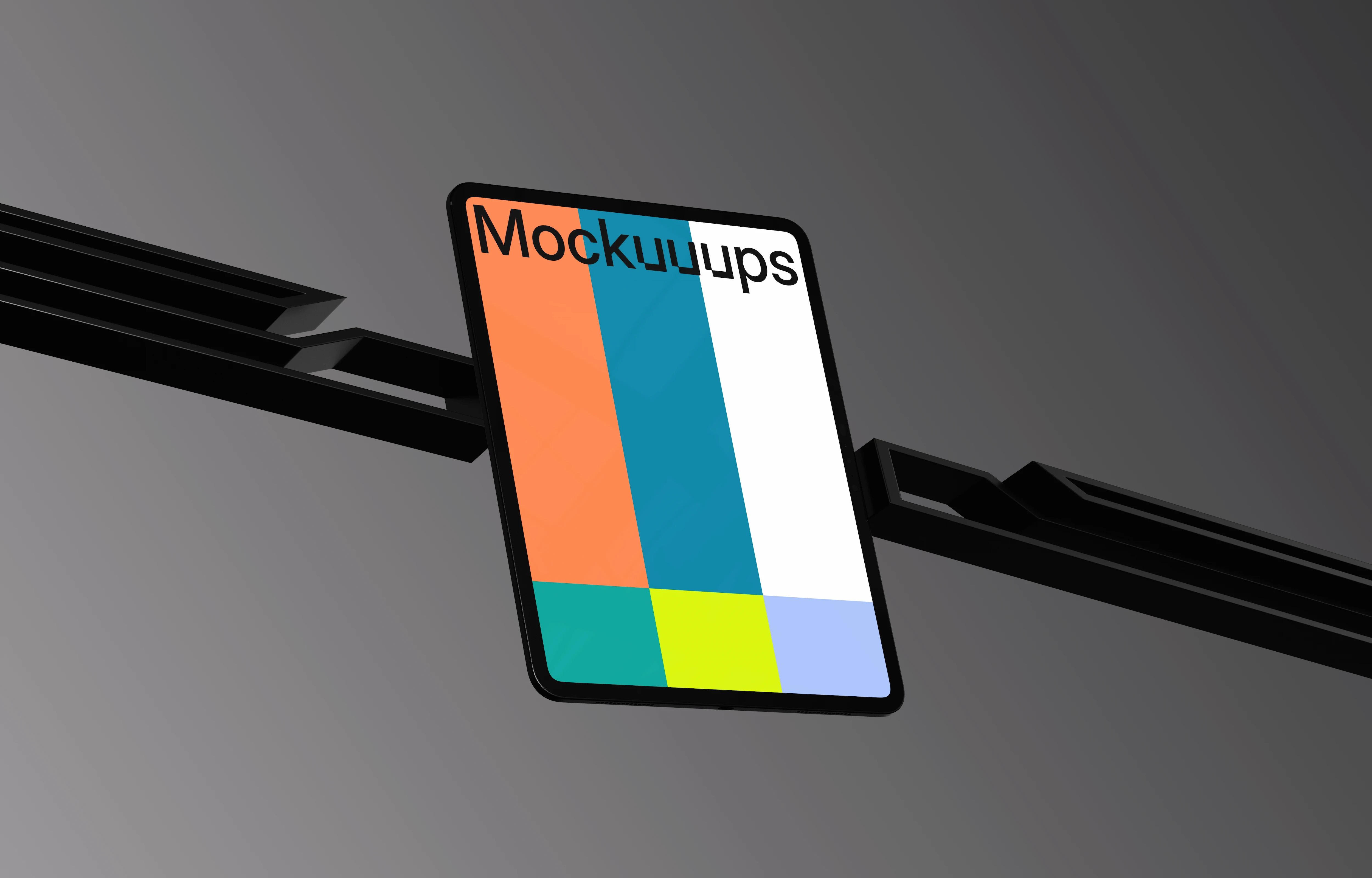 iPad Pro 13-inch mockup with abstract dark background