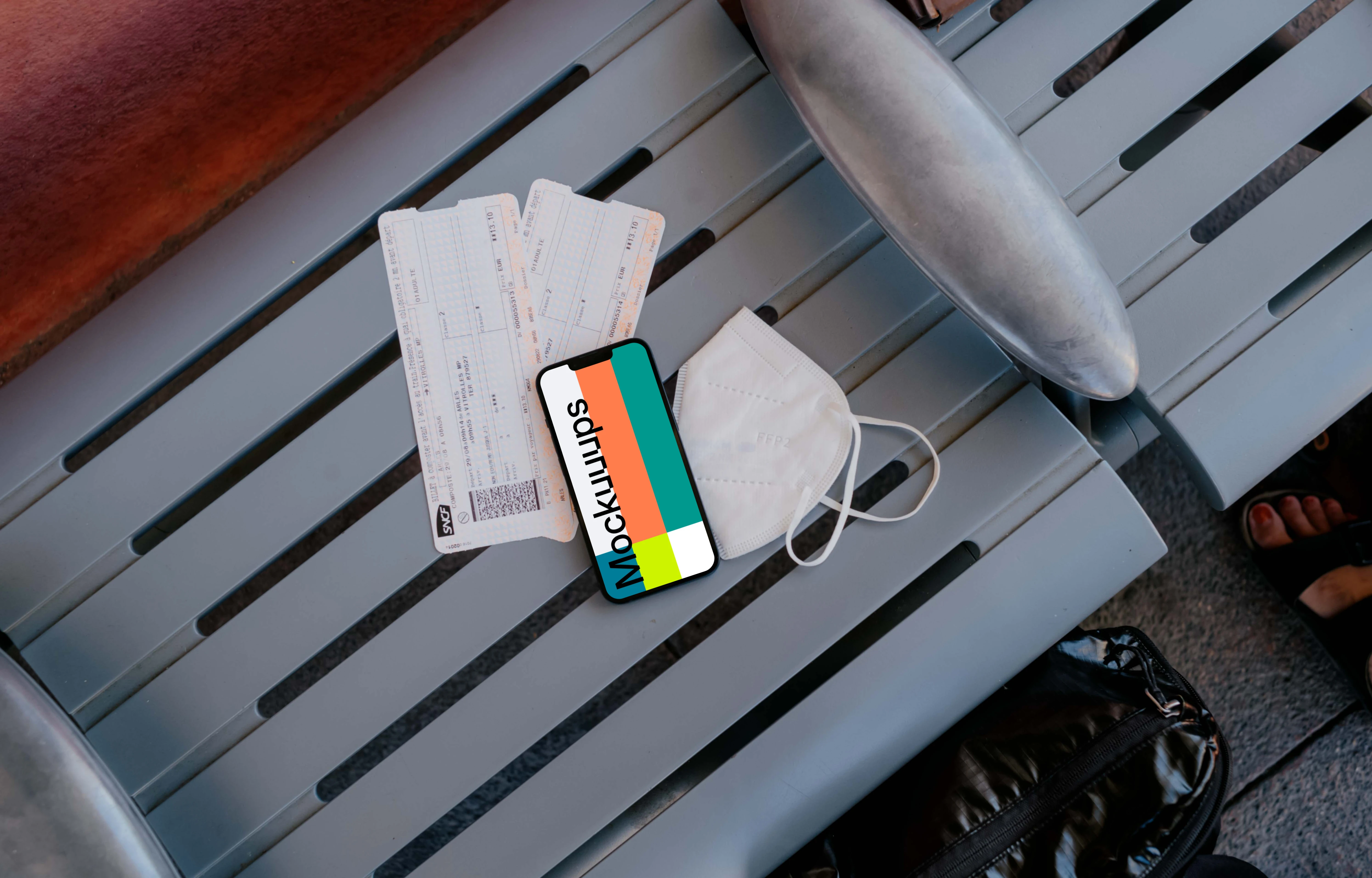 iPhone 13 mockup on tickets