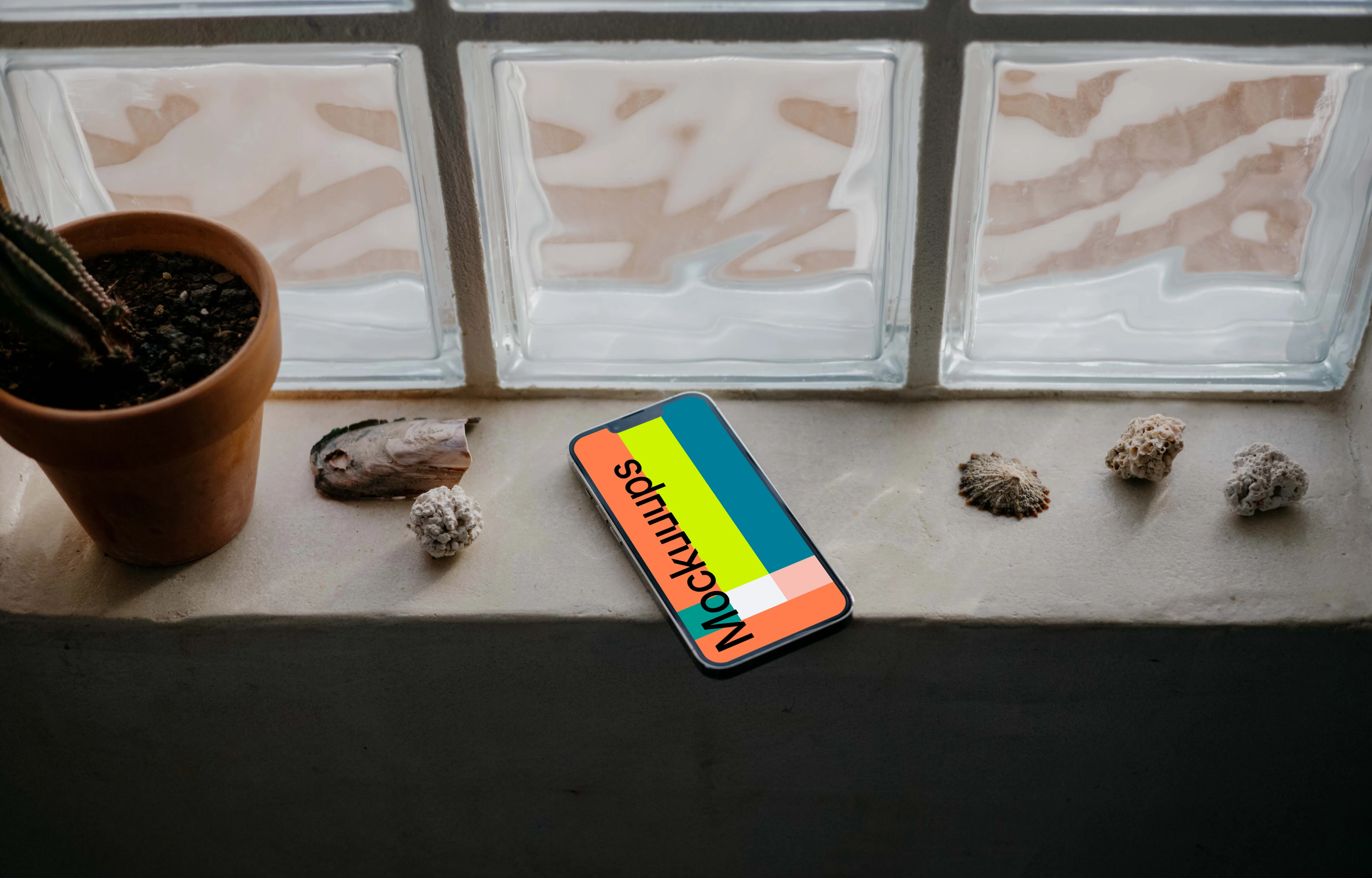 iPhone 13 Pro mockup by a window