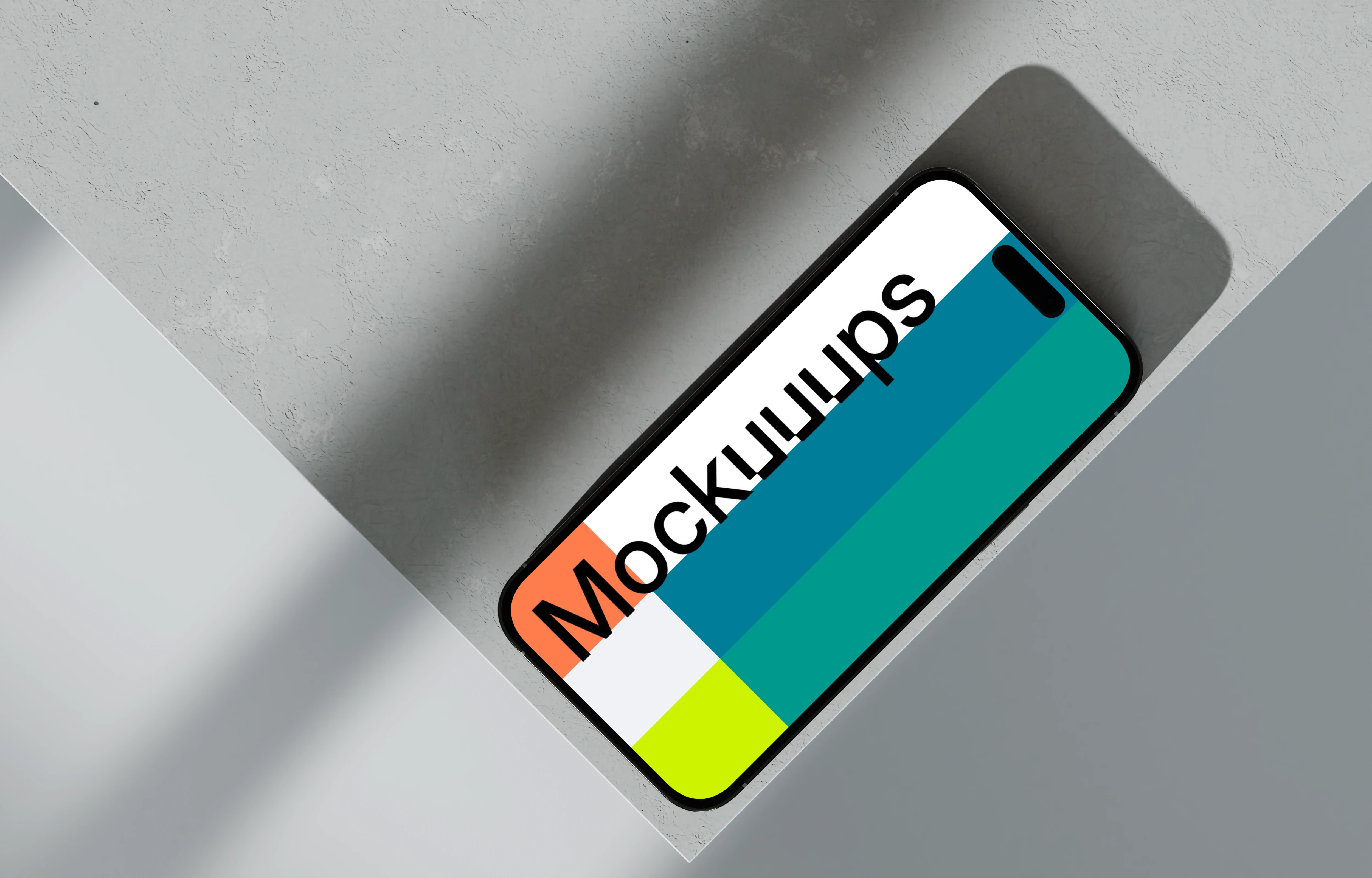 iPhone 16 mockup on elegant marble surface