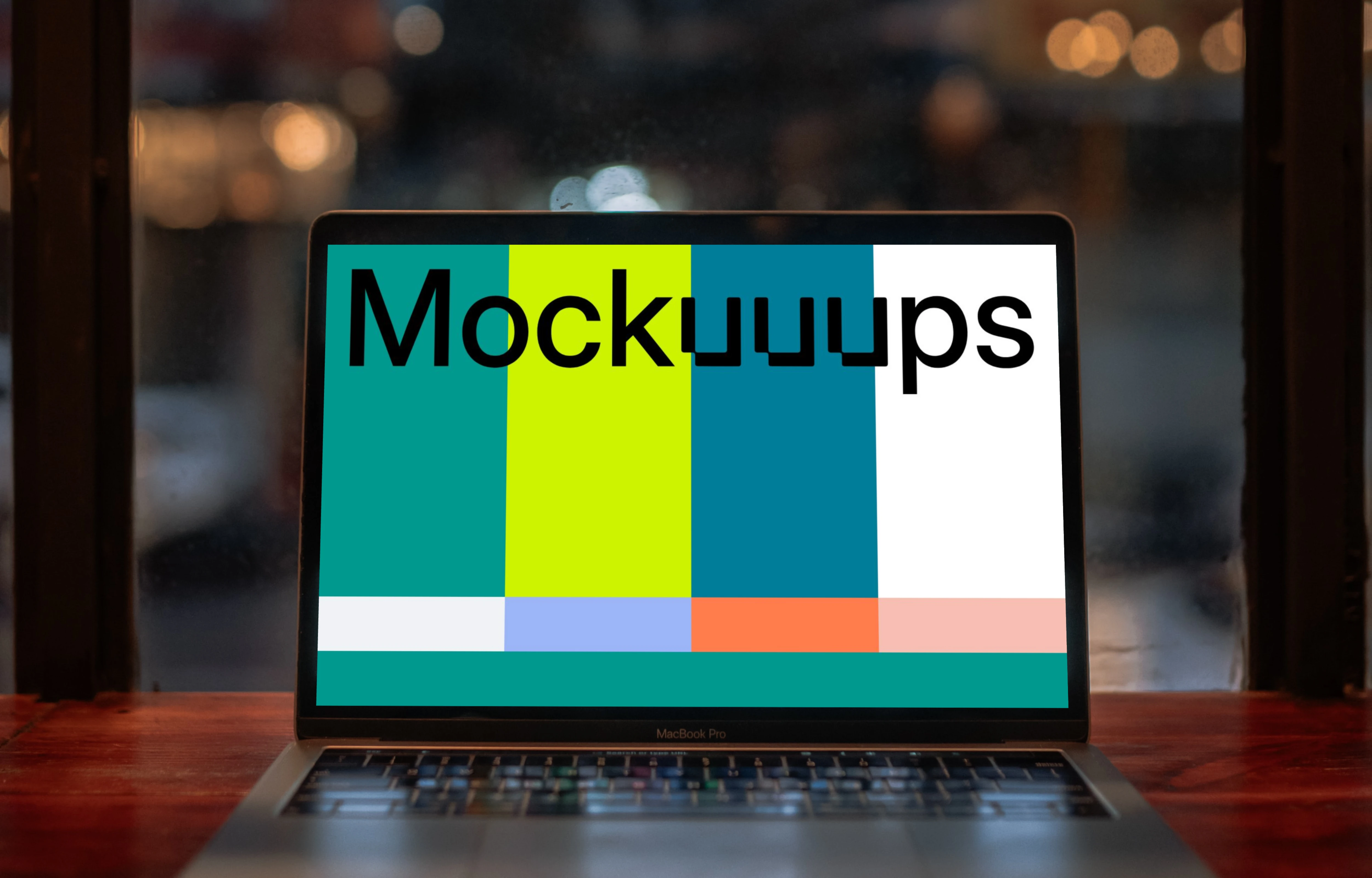 Lapton mockup on desk